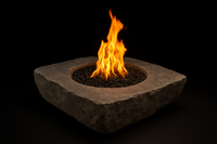 Tier 2 Hurricane Helene Boulder Fire Pit – 4'×3.5'×24" | Premium Natural Stone Gas or Wood Fire Feature | Asheville Delivery & Nationwide Shipping